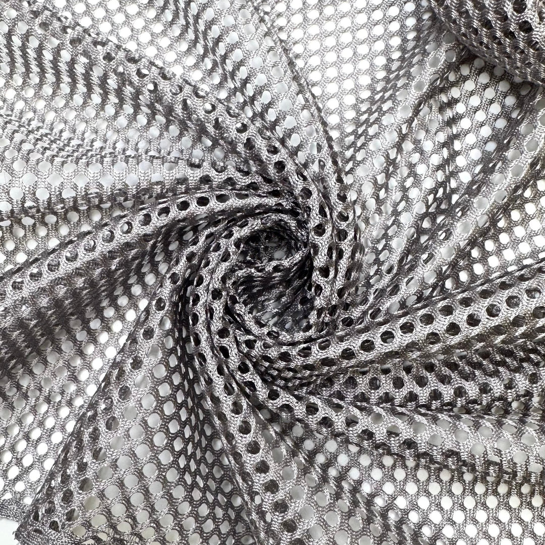 Dressing My Armour - Mesh Poly Woven - Silver - 0.7M Bundle - True Deadstock fabric Fabric by private - Sustainable Textile | FABCYCLE