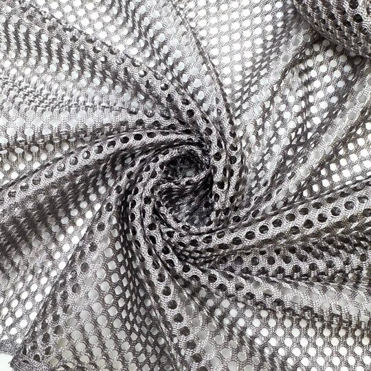 Dressing My Armour - Mesh Poly Woven - Silver - 0.7M Bundle - True Deadstock fabric Fabric by private - Sustainable Textile | FABCYCLE