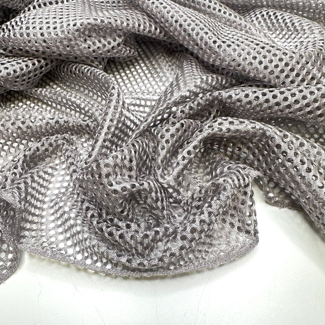 Dressing My Armour - Mesh Poly Woven - Silver - 0.7M Bundle - True Deadstock fabric Fabric by private - Sustainable Textile | FABCYCLE