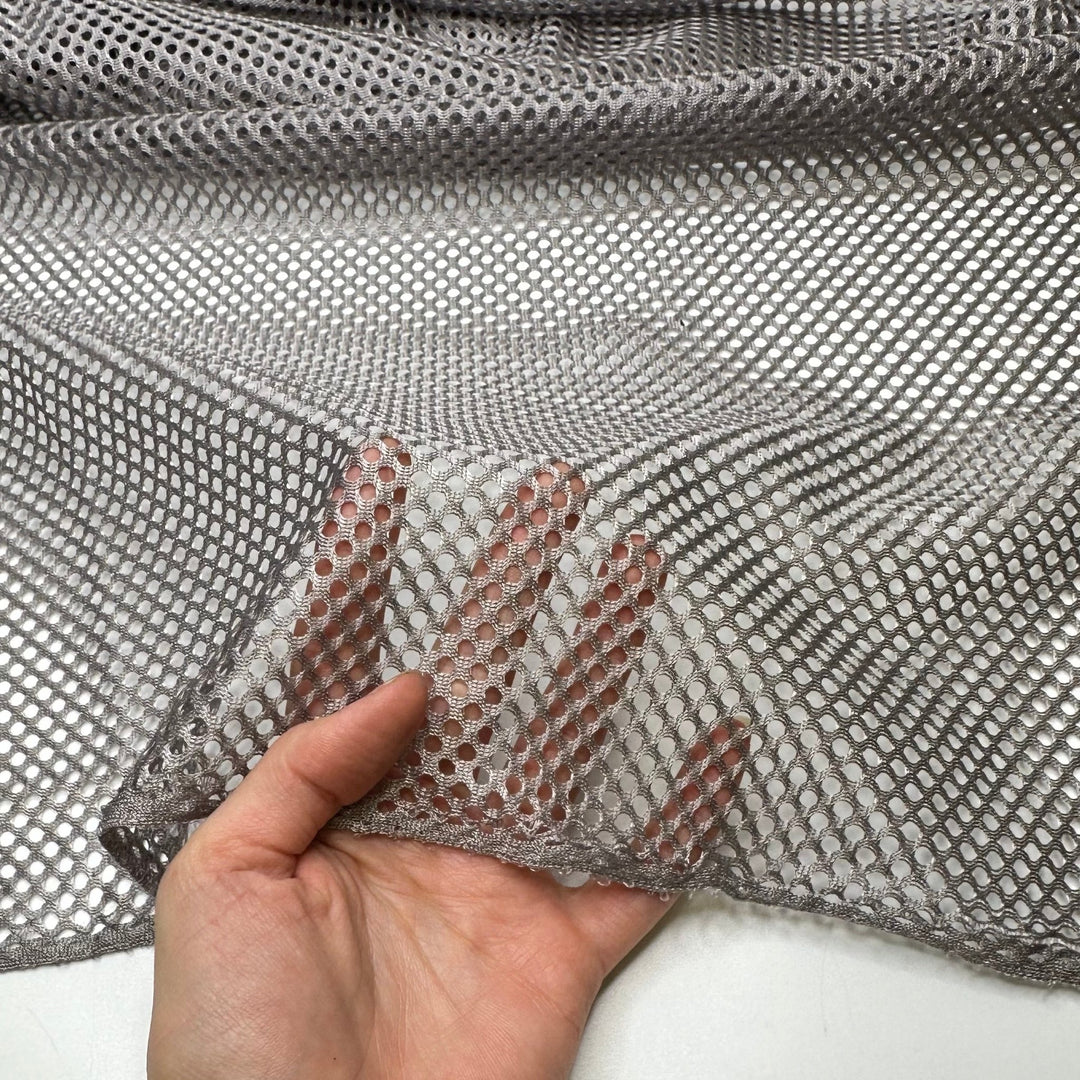 Dressing My Armour - Mesh Poly Woven - Silver - 0.7M Bundle - True Deadstock fabric Fabric by private - Sustainable Textile | FABCYCLE