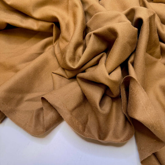 Drinking My Favourite Tea - Twill Weave Wool Woven - Beige - 1.4M Bundle - True Deadstock fabric Fabric by private - Sustainable Textile | FABCYCLE