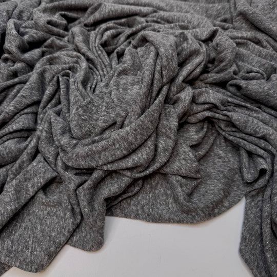 Drip Drop - Jersey Linen Knit - Grey - Bundles - True Deadstock fabric Fabric by private - Sustainable Textile | FABCYCLE
