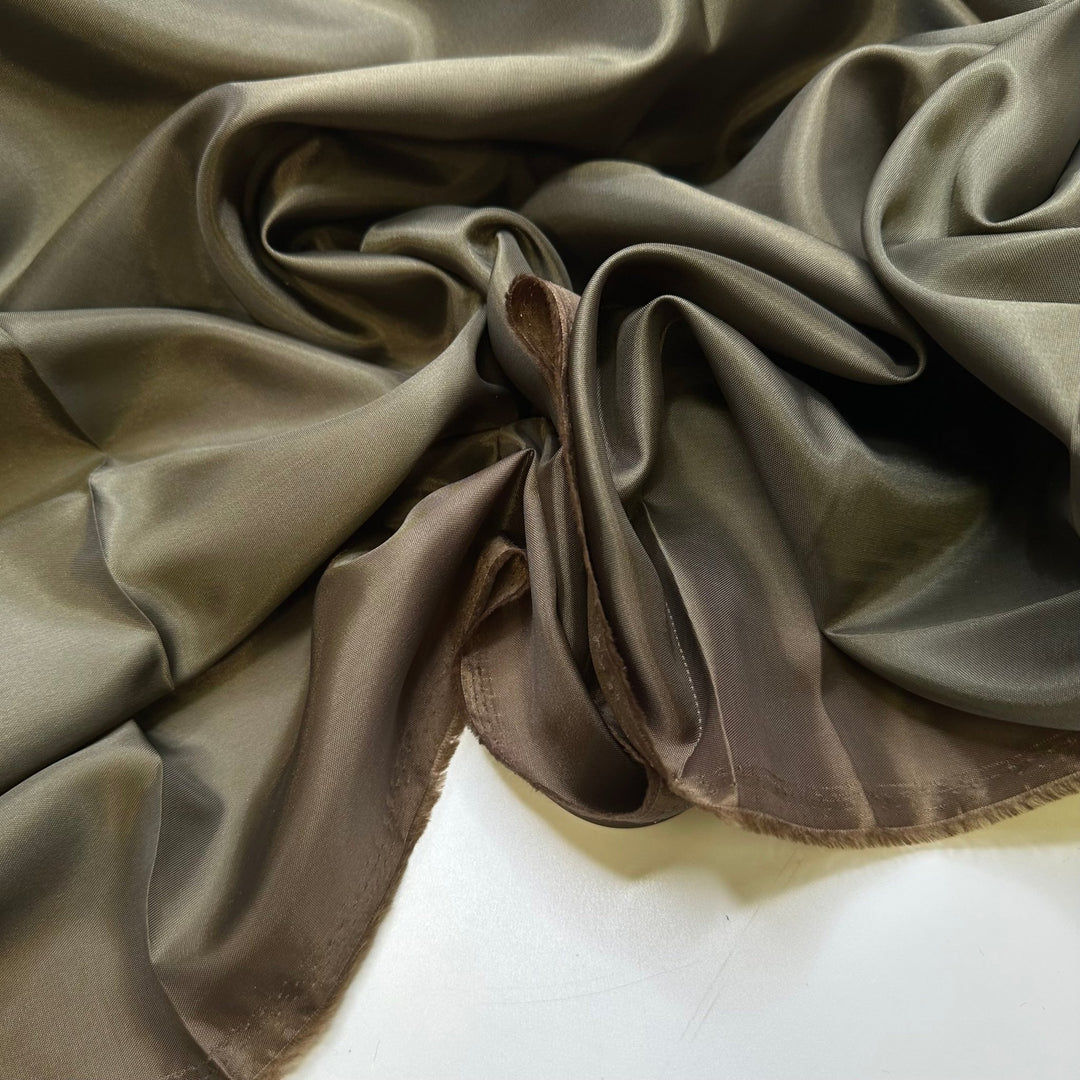 Driving Up A Mountain - Vintage Polyester Blend Woven - Dark Green - 2M Bundle - True Deadstock fabric Fabric by private - Sustainable Textile | FABCYCLE