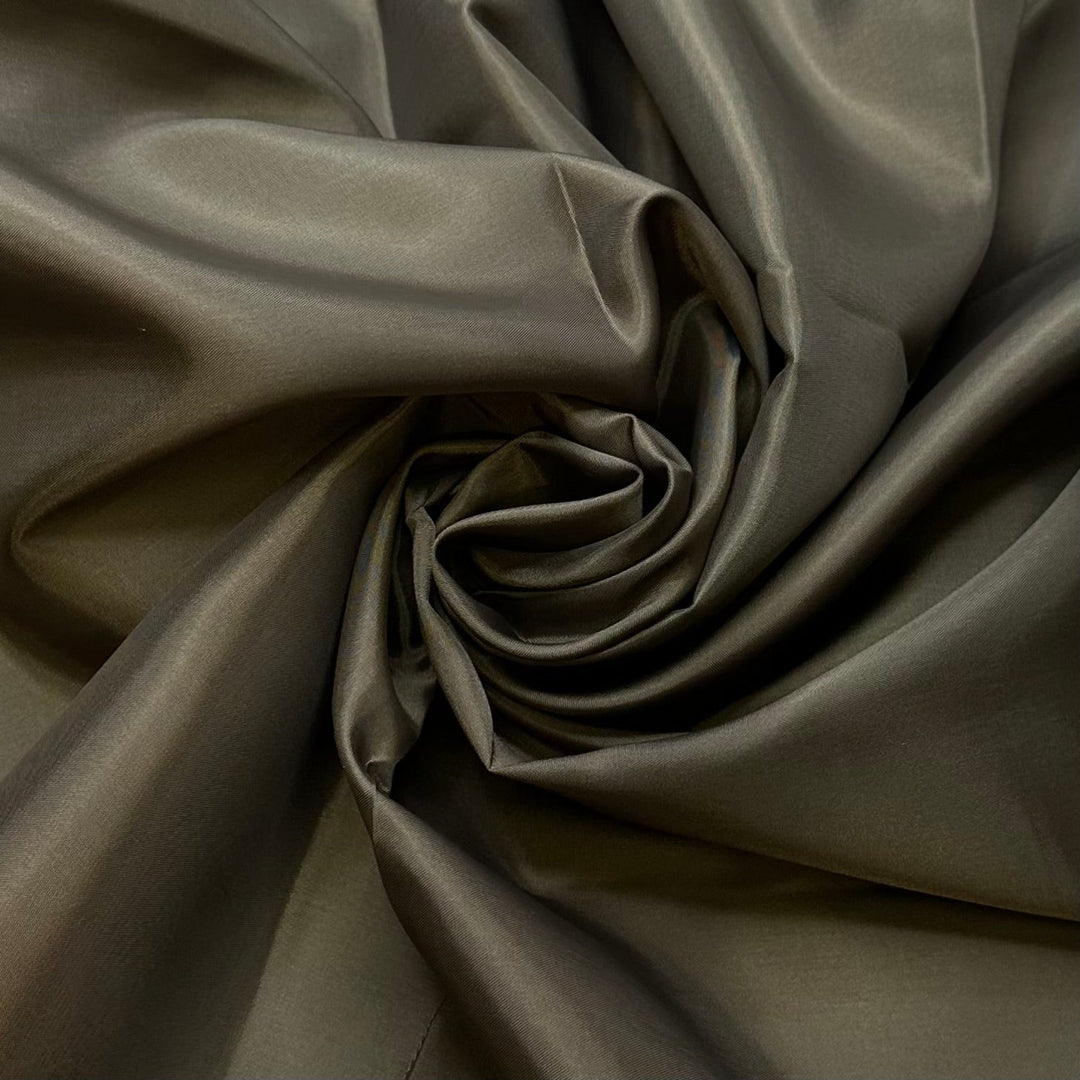 Driving Up A Mountain - Vintage Polyester Blend Woven - Dark Green - 2M Bundle - True Deadstock fabric Fabric by private - Sustainable Textile | FABCYCLE