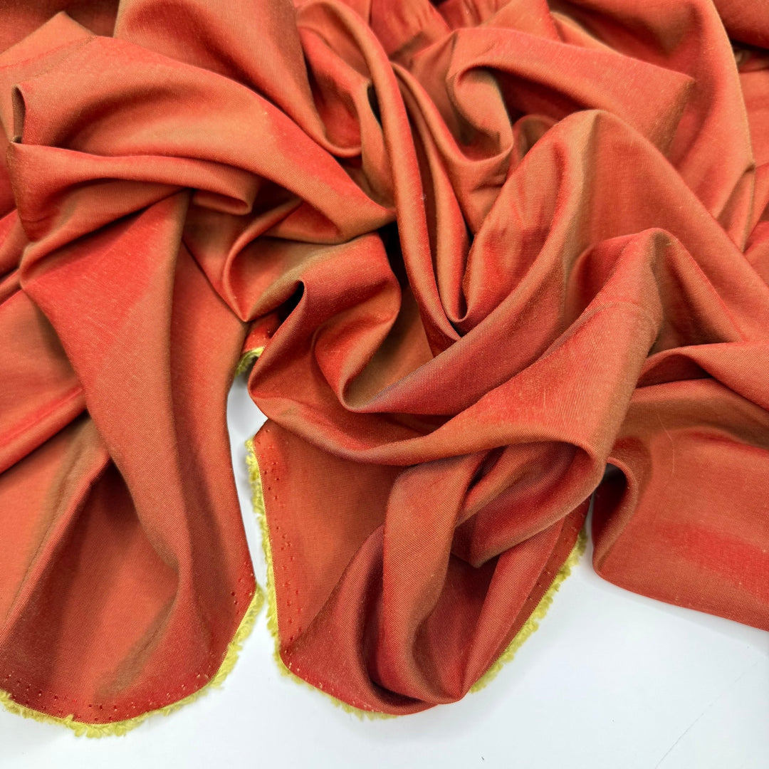 Duality Of Love - Polyester Blend Woven - Light Red/Green - Bundles - True Deadstock fabric Fabric by private - Sustainable Textile | FABCYCLE