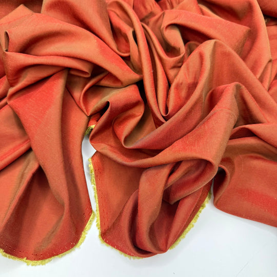 Duality Of Love - Polyester Blend Woven - Light Red/Green - Bundles - True Deadstock fabric Fabric by private - Sustainable Textile | FABCYCLE