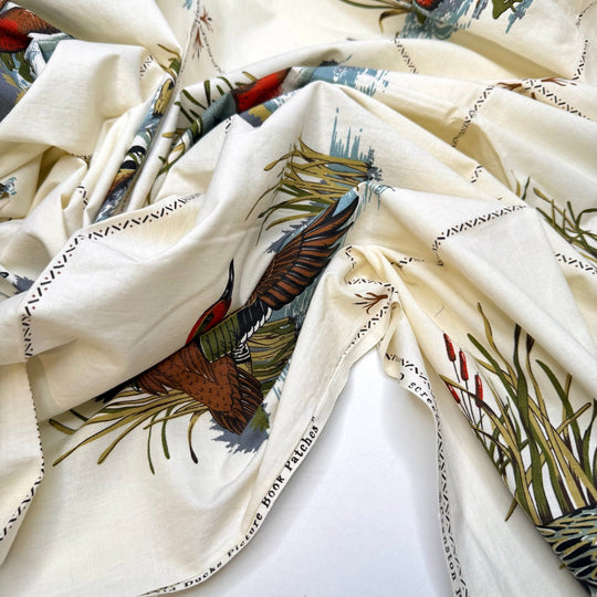 Duck Duck Quilt - Vintage Cotton Woven - Cream Multi Ducks - 1.2M Bundle - True Deadstock fabric Fabric by private - Sustainable Textile | FABCYCLE