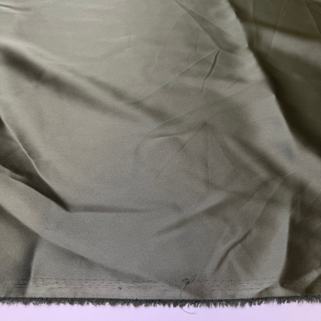 Dust Off The Christmas Decorations - Satin Poly Woven - Green - 2M Bundle - True Deadstock fabric Fabric by private - Sustainable Textile | FABCYCLE