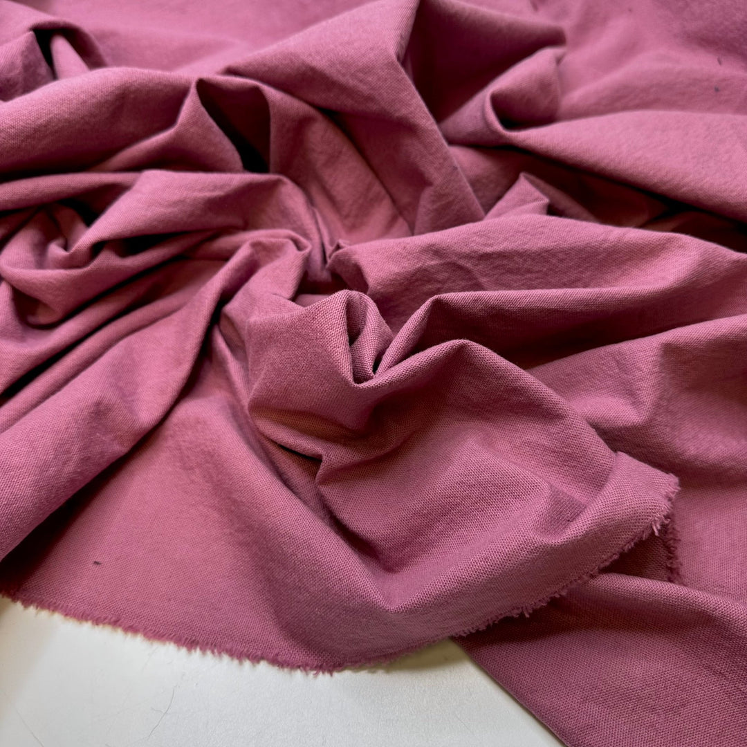 Dusting Off My Old Barbies - Cotton/Spandex Woven - Dark Pink - Bundles - True Deadstock fabric Fabric by private - Sustainable Textile | FABCYCLE