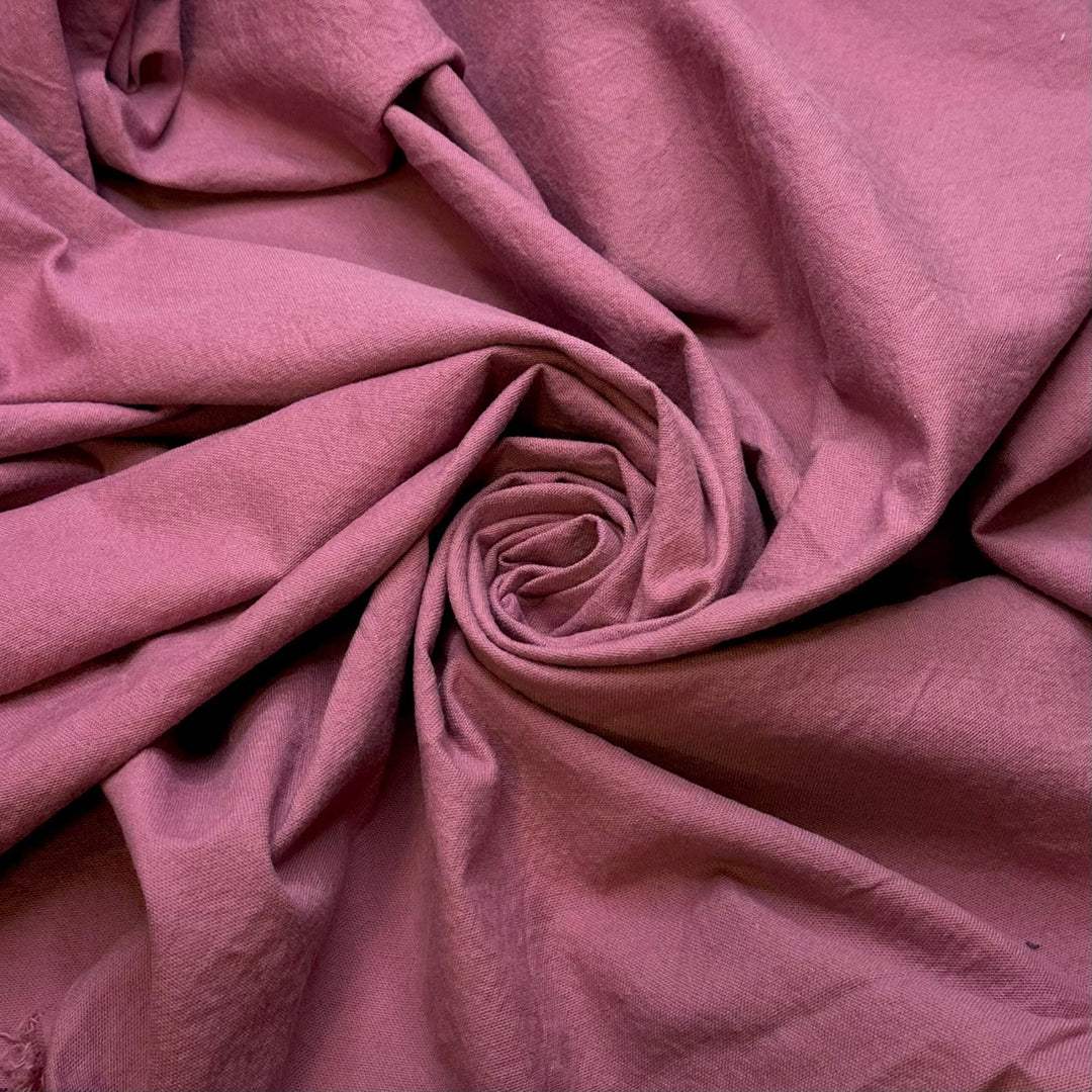Dusting Off My Old Barbies - Cotton/Spandex Woven - Dark Pink - Bundles - True Deadstock fabric Fabric by private - Sustainable Textile | FABCYCLE