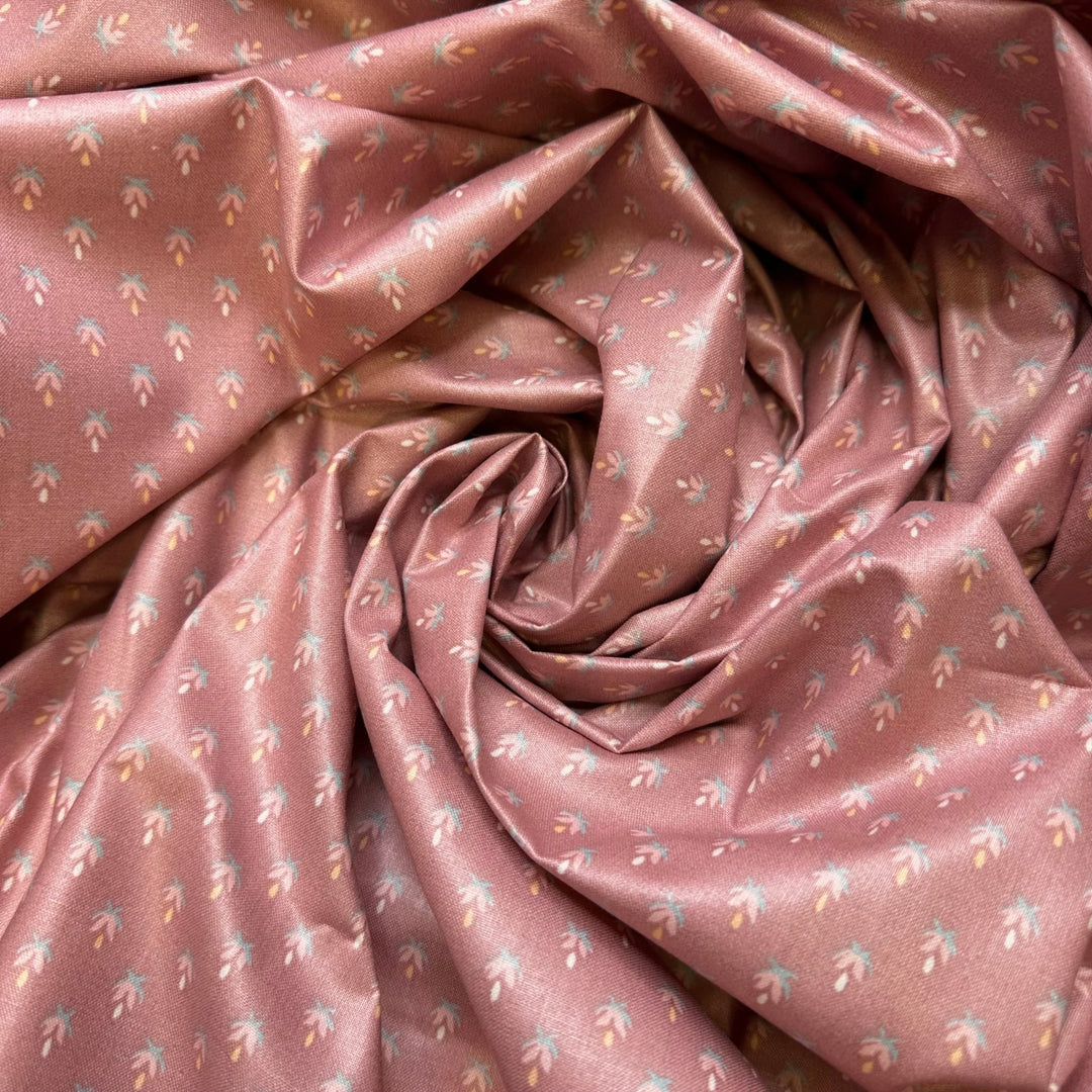 Dusting Off The Patchwork Pile - Cotton Woven - Dark Pink Floral - Bundles - True Deadstock fabric Fabric by private - Sustainable Textile | FABCYCLE