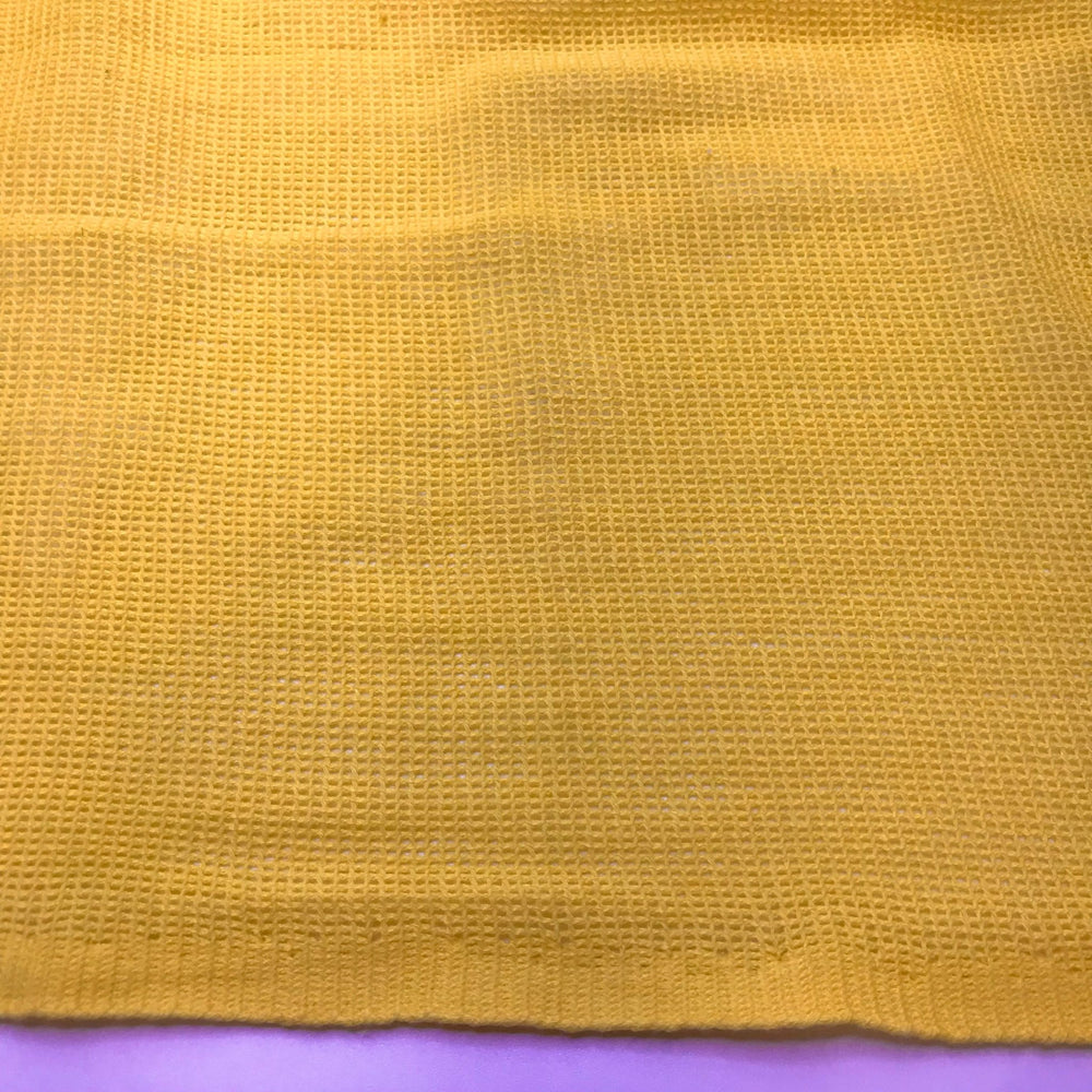 Early Morning Moments - Mesh Cotton Blend Knit - Yellow - 1.8M Bundle - True Deadstock fabric Fabric by private - Sustainable Textile | FABCYCLE