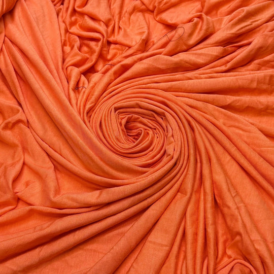 Early Morning Sun Glow - Jersey Bamboo/Modal Knit - Neon Orange - 2.6M Bundle - True Deadstock fabric Fabric by private - Sustainable Textile | FABCYCLE