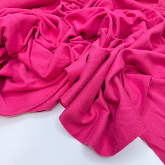 Earth Day Barbie - Rib Knit Rayon Blend Knit - Dark Pink - 1.4M Bundle - True Deadstock fabric Fabric by private - Sustainable Textile | FABCYCLE