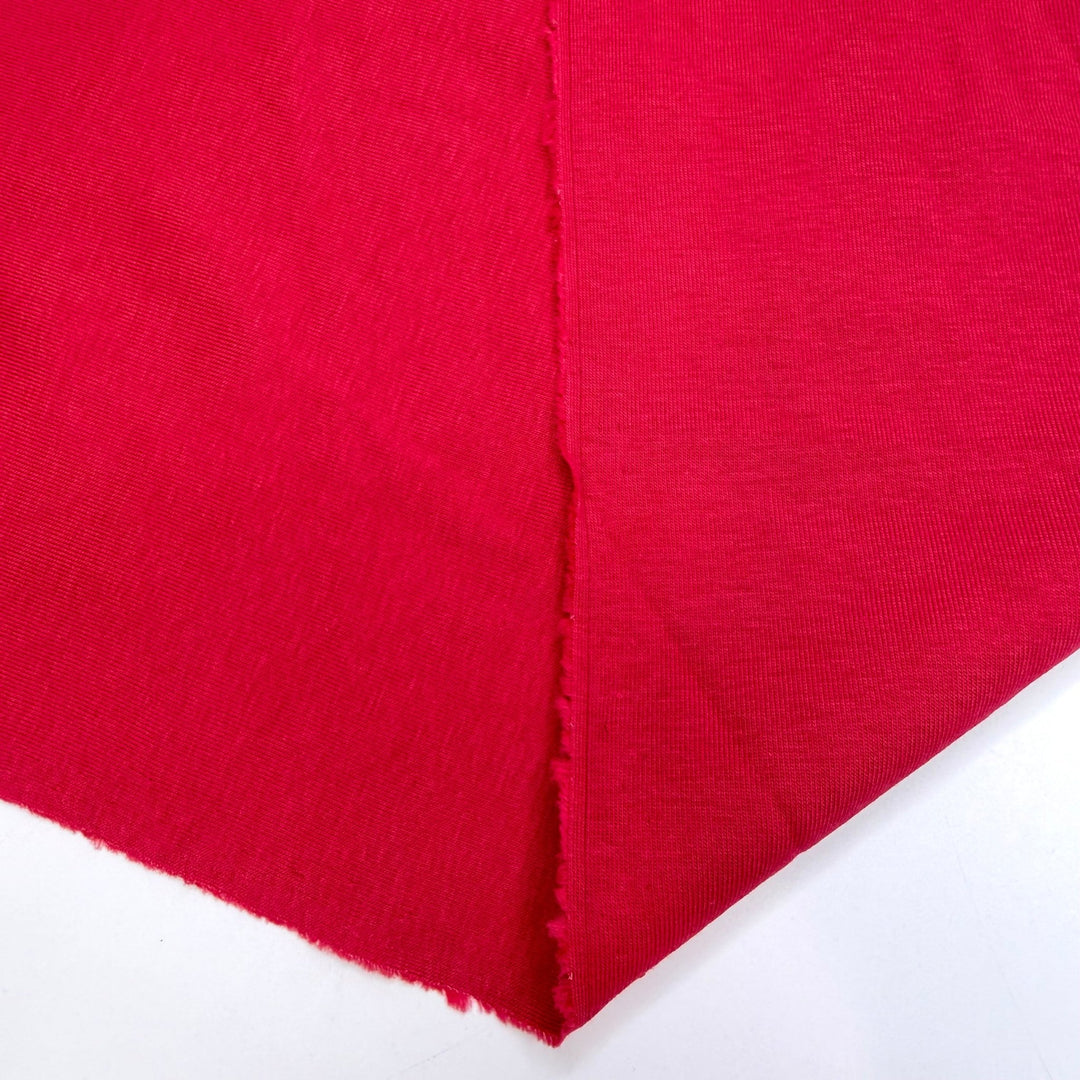 Earth Day Potluck - Rib Knit Rayon Blend Knit - Red - 1.85M Bundle - True Deadstock fabric Fabric by private - Sustainable Textile | FABCYCLE