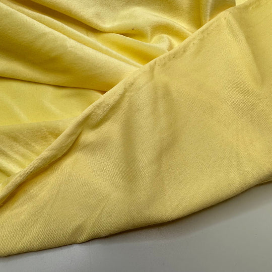 Easy Peasey Lemon Squeezey - Knitted Velour Poly Knit - Light Yellow - 3.5M Bundle - True Deadstock fabric Fabric by private - Sustainable Textile | FABCYCLE