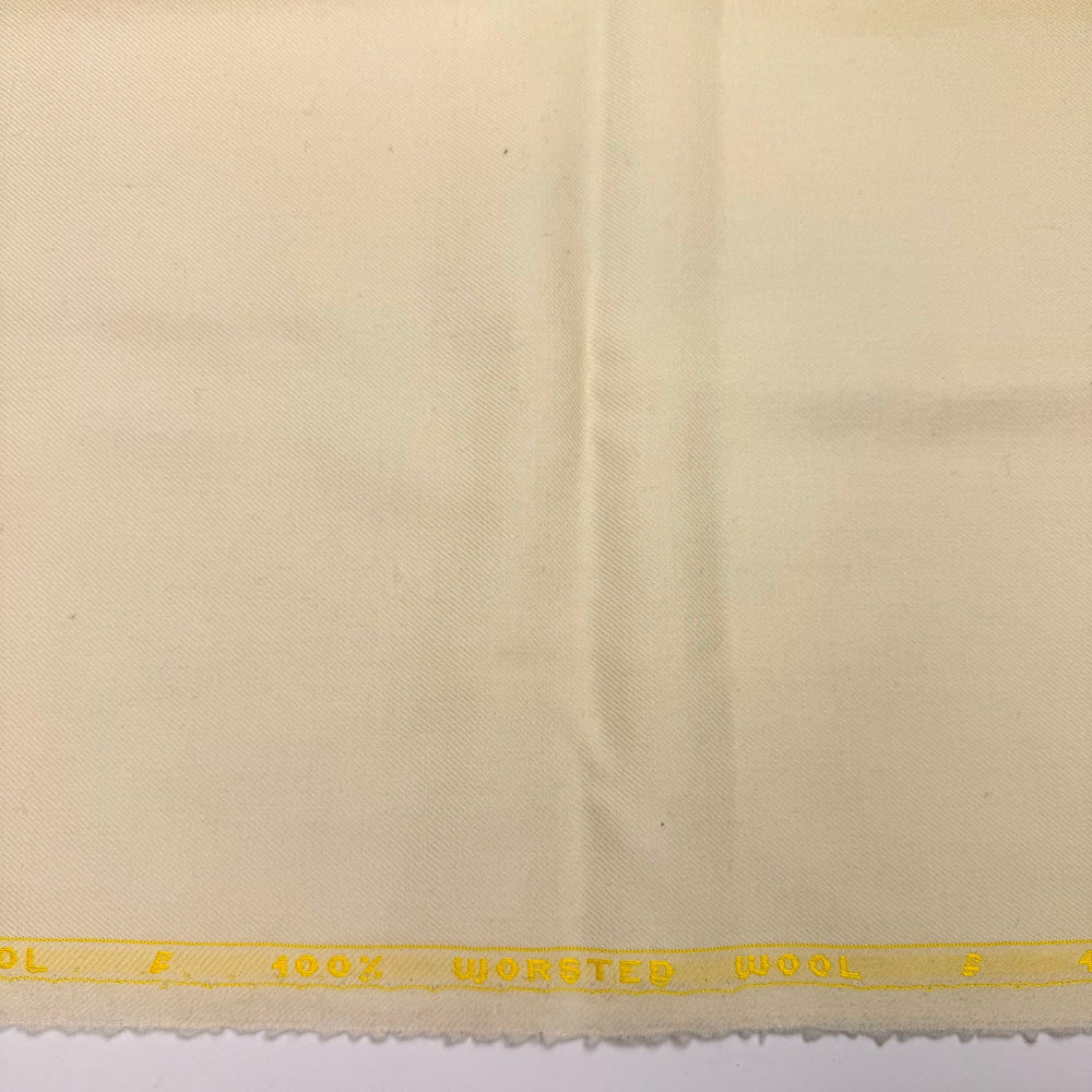 Easy Peasey Lemon Squeezey - Twill Weave Wool Woven - Dark Cream - 2M Bundle - True Deadstock fabric Fabric by private - Sustainable Textile | FABCYCLE