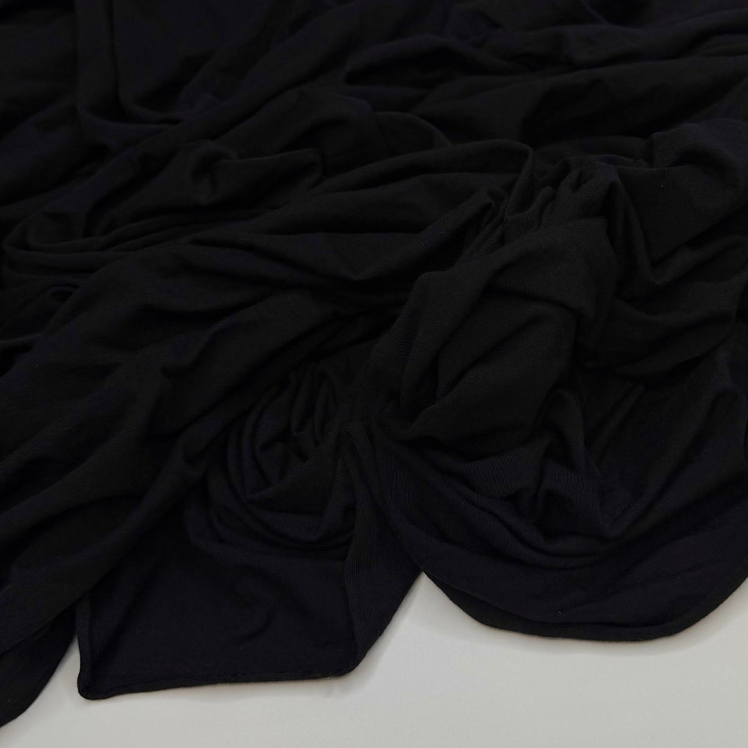 Eco Architecture - Jersey Rayon Blend Knit - Black - 2.3M Bundle - True Deadstock fabric Fabric by private - Sustainable Textile | FABCYCLE