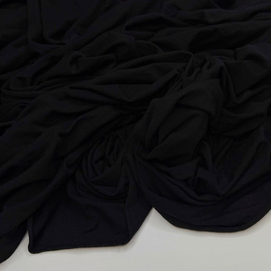 Eco Architecture - Jersey Rayon Blend Knit - Black - 2.3M Bundle - True Deadstock fabric Fabric by private - Sustainable Textile | FABCYCLE