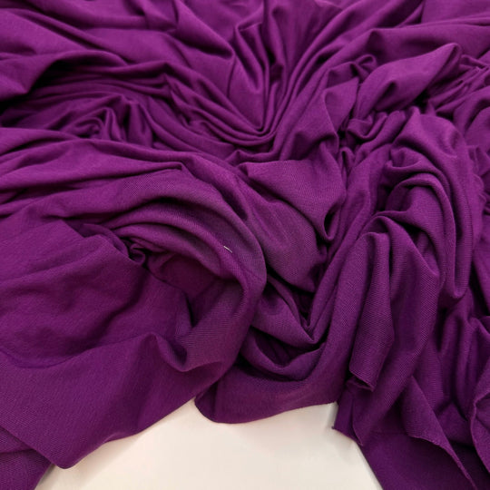 Eco Block Party - Jersey Bamboo Knit - Dark Purple - 2M Bundle - True Deadstock fabric Fabric by private - Sustainable Textile | FABCYCLE