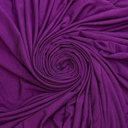 Eco Block Party - Jersey Bamboo Knit - Dark Purple - 2M Bundle - True Deadstock fabric Fabric by private - Sustainable Textile | FABCYCLE