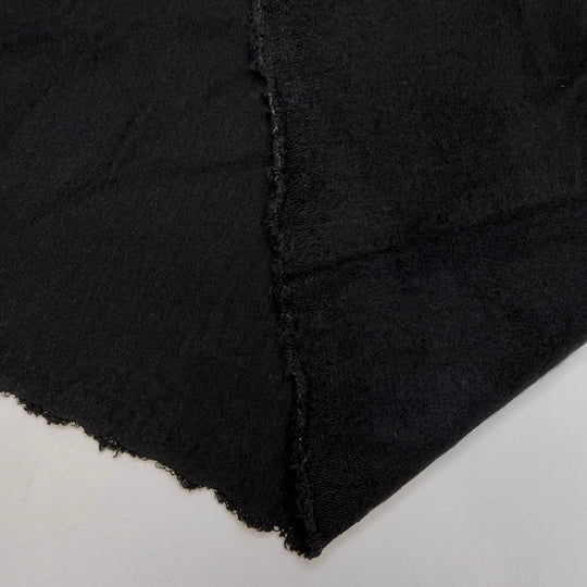 Eco Fundraiser - Brushed French Terry Tencel/Organic Cotton Knit - Black - 1.55M Bundle - True Deadstock fabric Fabric by private - Sustainable Textile | FABCYCLE