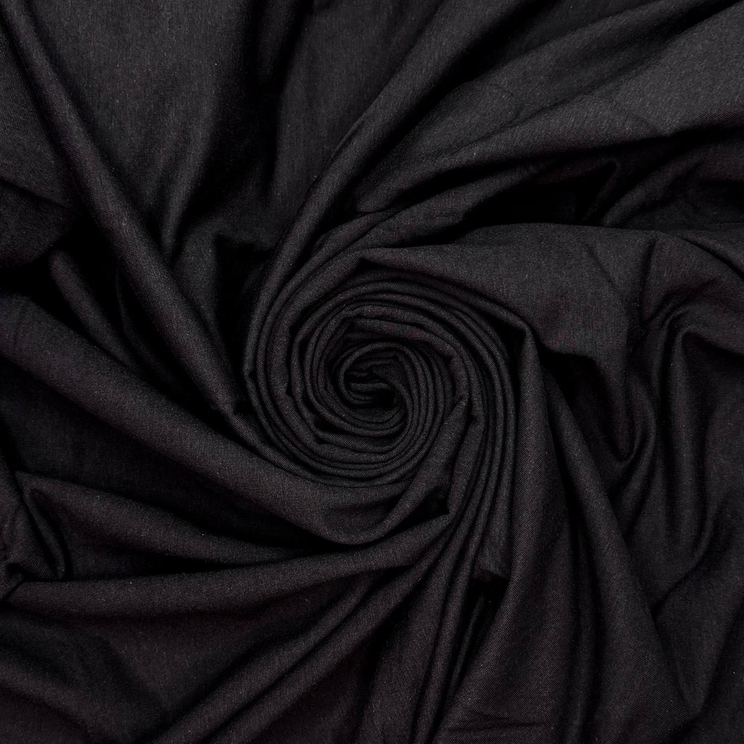 Eco Fundraiser - Brushed French Terry Tencel/Organic Cotton Knit - Black - 1.55M Bundle - True Deadstock fabric Fabric by private - Sustainable Textile | FABCYCLE
