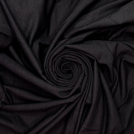 Eco Fundraiser - Brushed French Terry Tencel/Organic Cotton Knit - Black - 1.55M Bundle - True Deadstock fabric Fabric by private - Sustainable Textile | FABCYCLE
