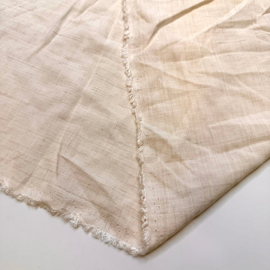 Eggnog - Rayon Woven - Cream - 1M Bundle - True Deadstock fabric Fabric by private - Sustainable Textile | FABCYCLE