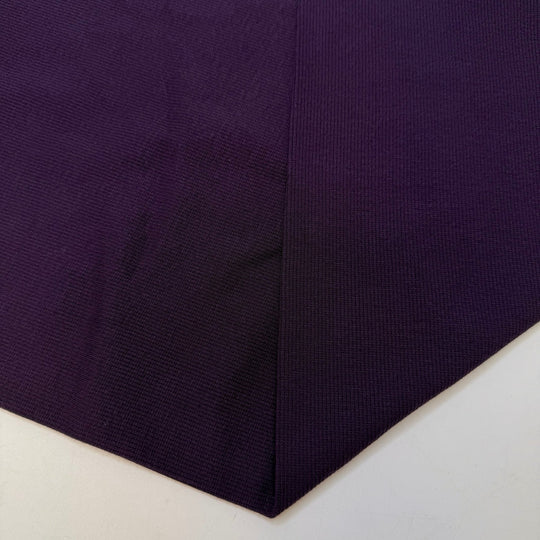 Eggplant In The Shade - Tubular Rib Knit Cotton Knit - Dark Purple - 2.95M Bundle - True Deadstock fabric Fabric by private - Sustainable Textile | FABCYCLE