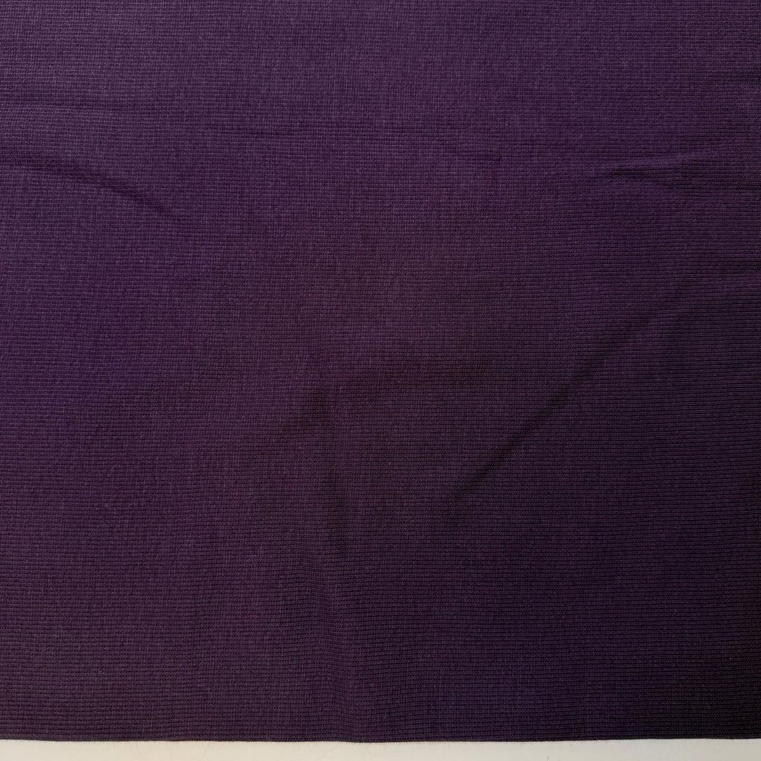 Eggplant In The Shade - Tubular Rib Knit Cotton Knit - Dark Purple - 2.95M Bundle - True Deadstock fabric Fabric by private - Sustainable Textile | FABCYCLE