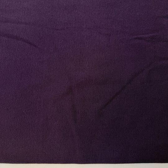Eggplant In The Shade - Tubular Rib Knit Cotton Knit - Dark Purple - 2.95M Bundle - True Deadstock fabric Fabric by private - Sustainable Textile | FABCYCLE