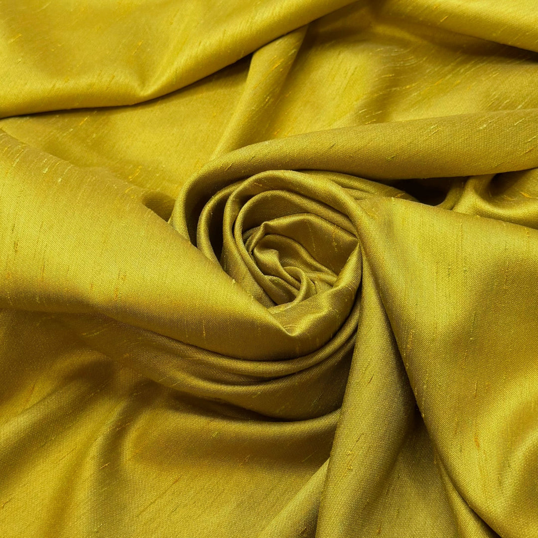 Elaborate Jello Desserts - Polyester Blend Woven - Green/Gold - 1.7M Bundle - True Deadstock fabric Fabric by private - Sustainable Textile | FABCYCLE