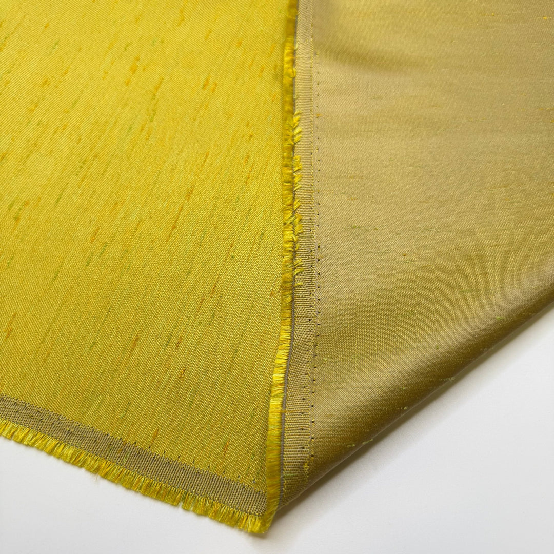 Elaborate Jello Desserts - Polyester Blend Woven - Green/Gold - 1.7M Bundle - True Deadstock fabric Fabric by private - Sustainable Textile | FABCYCLE