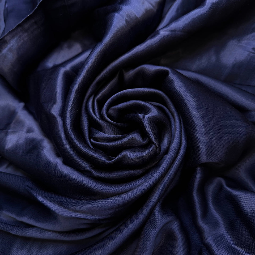 Elaborate Meal Plan - Satin Cotton Woven - Navy - 2M Bundle - True Deadstock fabric Fabric by private - Sustainable Textile | FABCYCLE