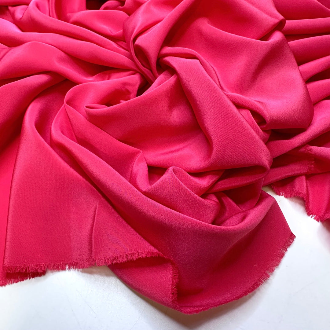 Elbows Up - Polyester Blend Woven - Dark Pink - 3.1M Bundle - True Deadstock fabric Fabric by private - Sustainable Textile | FABCYCLE