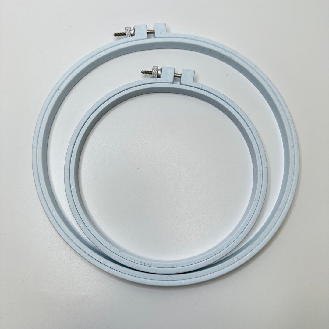 Embroidery Hoop Set Tools - White - 2 Pack - True Deadstock supplies Fabric by private - Sustainable Textile | FABCYCLE