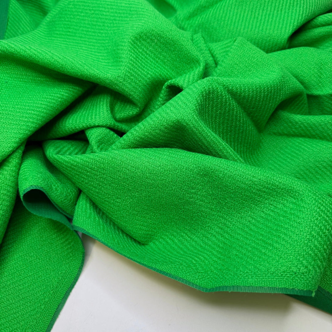 Emerald Cut - Twill Weave Orlon Woven - Green - 1.3M Bundle - True Deadstock fabric Fabric by private - Sustainable Textile | FABCYCLE