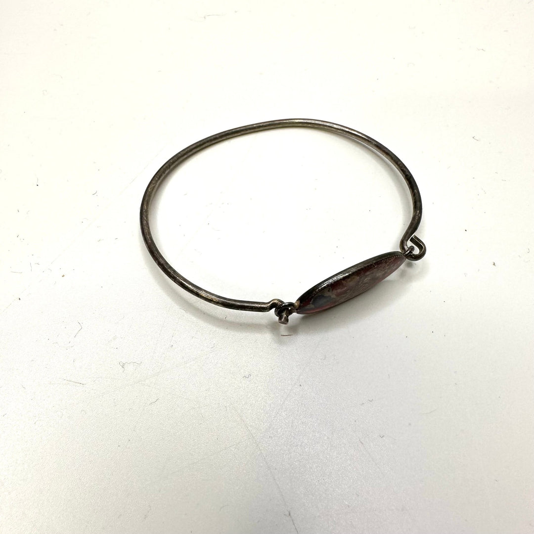 Enamel Bracelet Costume Jewelry - Silver/Red - Individual - True Deadstock supplies Fabric by private - Sustainable Textile | FABCYCLE