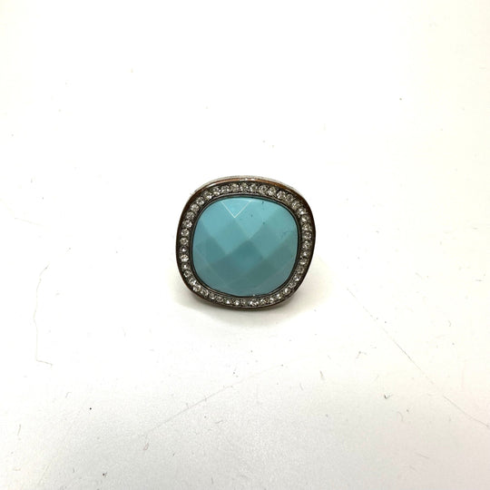 Enamel Ring Costume Jewelry - Light Blue/Silver - Individual - True Deadstock supplies Fabric by private - Sustainable Textile | FABCYCLE