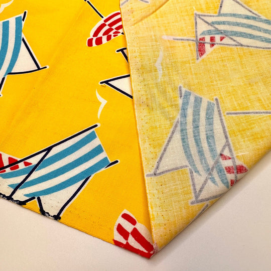 Endless Beach - Cotton Woven - Yellow Multi Beach - 0.65M Bundle - True Deadstock fabric Fabric by private - Sustainable Textile | FABCYCLE