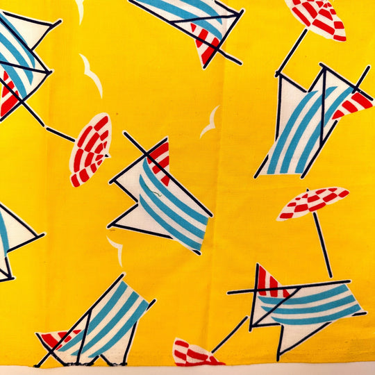 Endless Beach - Cotton Woven - Yellow Multi Beach - 0.65M Bundle - True Deadstock fabric Fabric by private - Sustainable Textile | FABCYCLE