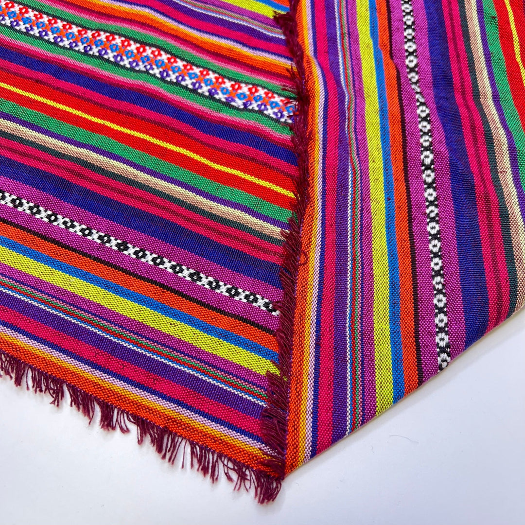 Endless Flower Fields - Hemp Woven Cotton Woven - Multi Stripes - 1.4M Bundle - True Deadstock fabric Fabric by private - Sustainable Textile | FABCYCLE
