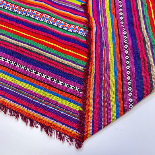 Endless Flower Fields - Hemp Woven Cotton Woven - Multi Stripes - 1.4M Bundle - True Deadstock fabric Fabric by private - Sustainable Textile | FABCYCLE