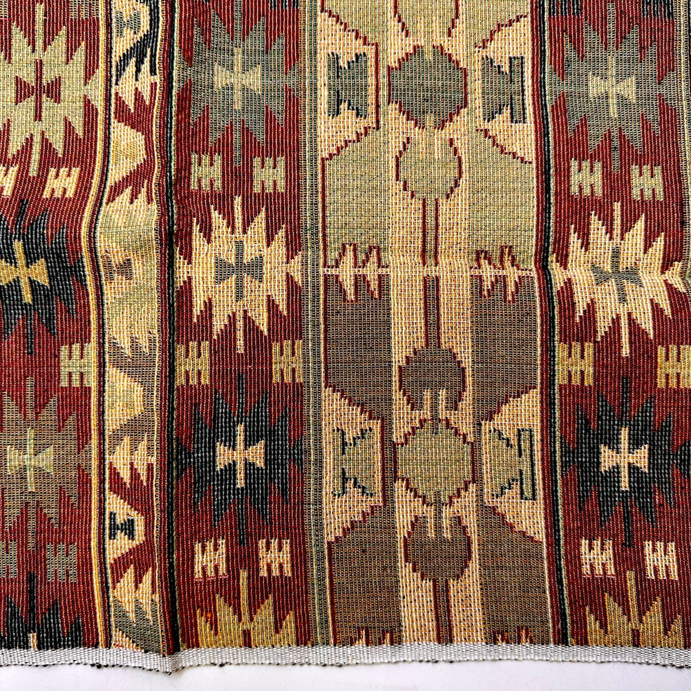 Engineer - Cotton Woven - Burgundy Multi Geometric - Bundles - True Deadstock fabric Fabric by private - Sustainable Textile | FABCYCLE