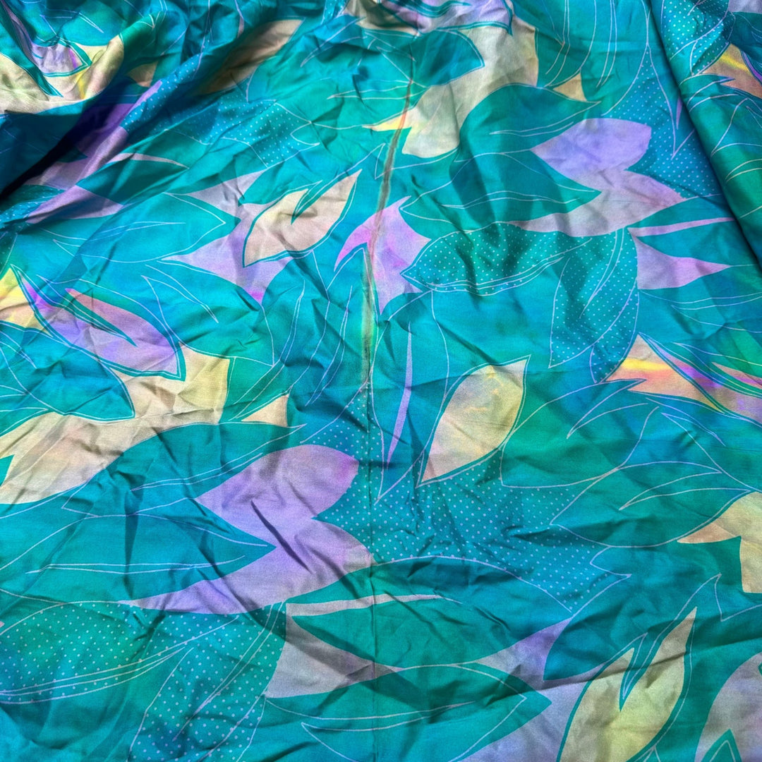 Entering A Baking Contest - Silk Woven - Teal Multi Floral - 3.3M Bundle - True Deadstock fabric Fabric by private - Sustainable Textile | FABCYCLE