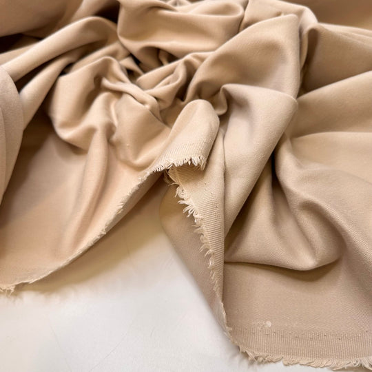 Entrepreneur - Twill Weave Cotton Woven - Light Beige - 2.5M Bundle - True Deadstock fabric Fabric by private - Sustainable Textile | FABCYCLE