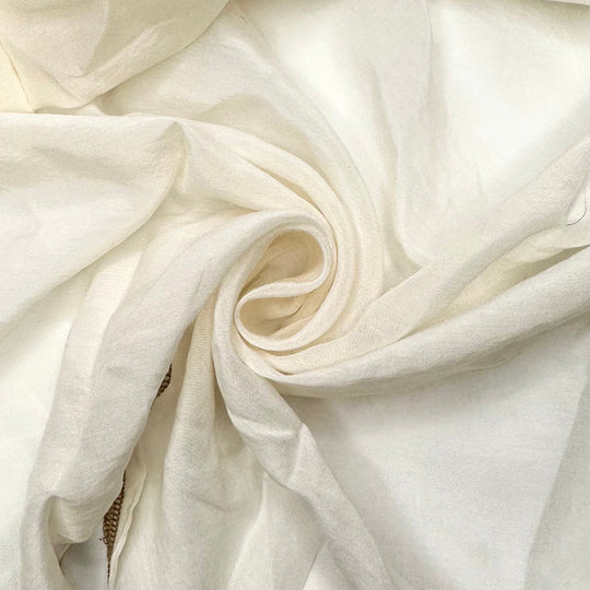 Ethereal Presence - Silk Blend Woven - Cream - 1.5M Bundle - True Deadstock fabric Fabric by private - Sustainable Textile | FABCYCLE