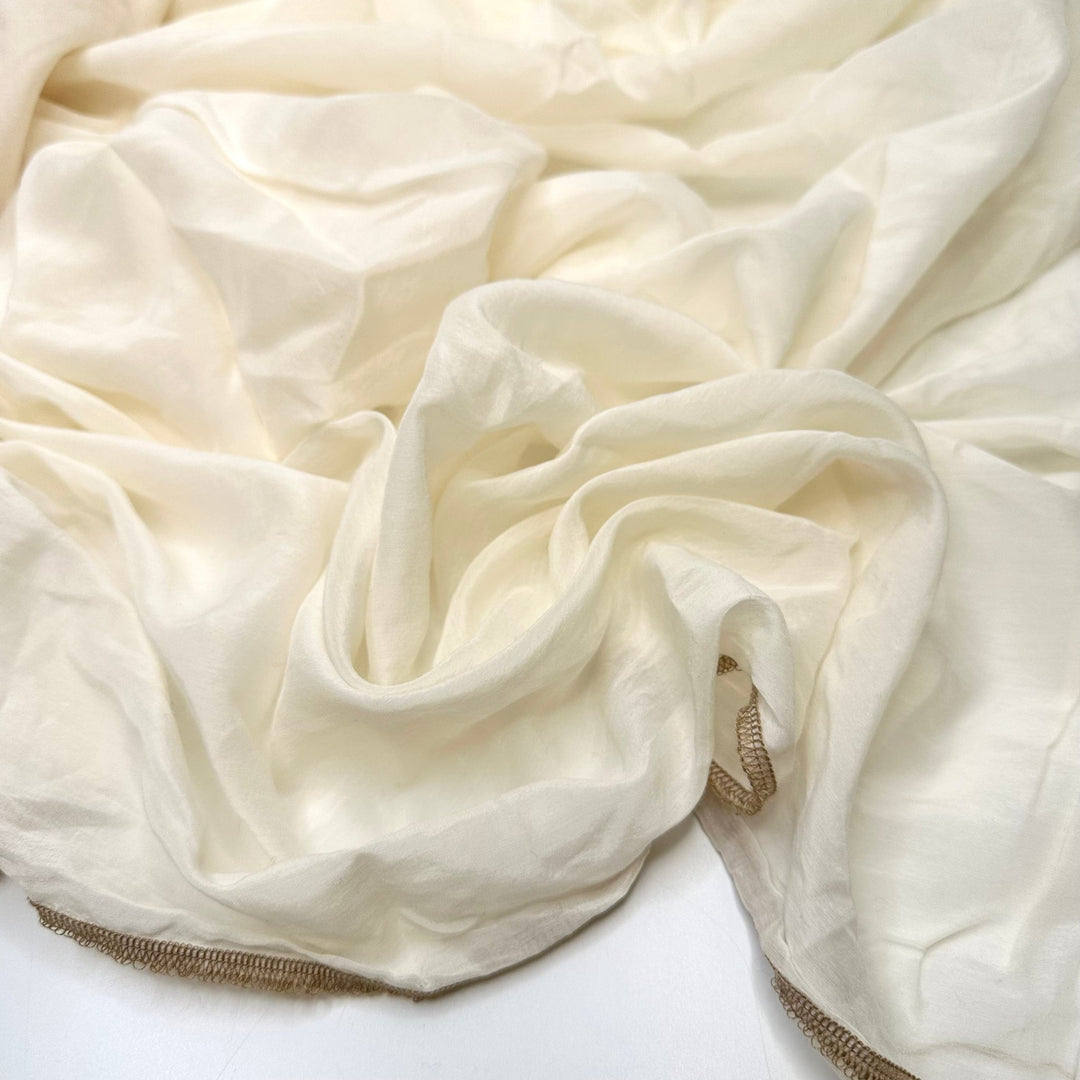 Ethereal Presence - Silk Blend Woven - Cream - 1.5M Bundle - True Deadstock fabric Fabric by private - Sustainable Textile | FABCYCLE