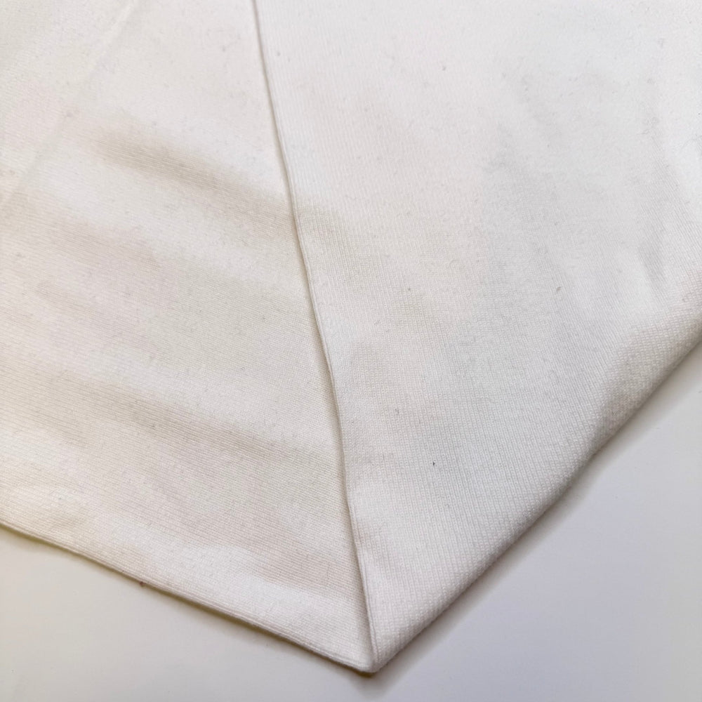 EV Energy - Tubular Rib Knit Cotton Knit - White - 0.95M Bundle - True Deadstock fabric Fabric by private - Sustainable Textile | FABCYCLE
